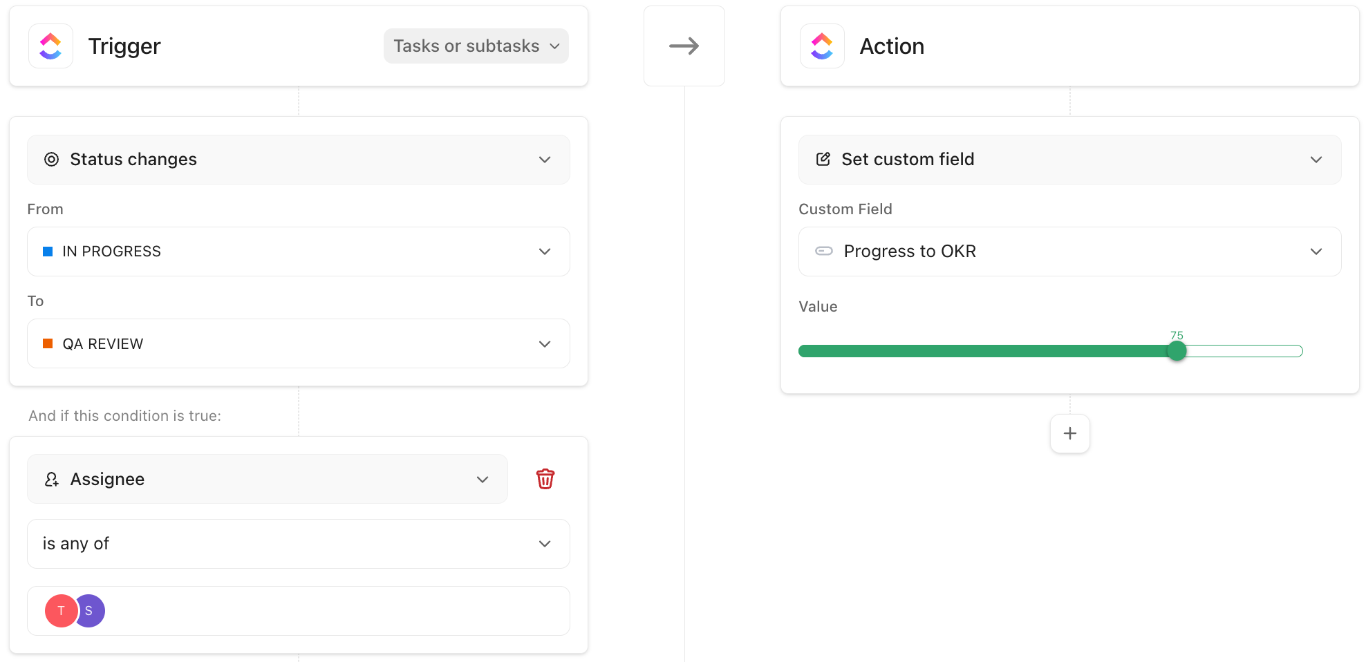 Clickup automation setup for task assignment